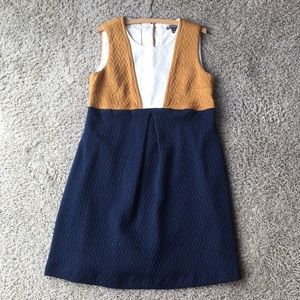 Pea in the Pod mustard and navy dress